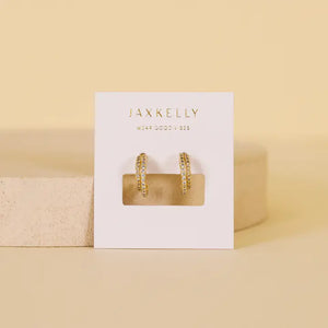 Jax Kelly Double Champagne Hoop Gold Earrings