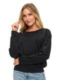 Black Sequin Pullover