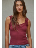Cabernet Lacey Tank