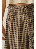 Plaid Button Front Maxi Skirt