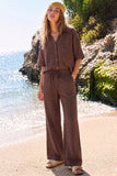 Debra Drawstring Wide Leg Pants