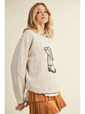 Oatmeal Cowgirl Sweater