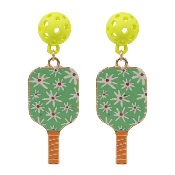 Flower Pickleball Earrings