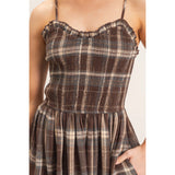 Penny Plaid Smocked Maxi