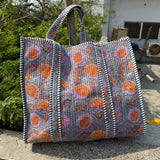 Cotton Floral Quilted Shoulder Bag