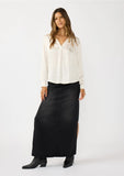 Split Neck Satin Blouse