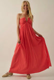 Mazy gauze red dress