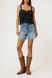 Emery Eyelet Lace Trim Tank