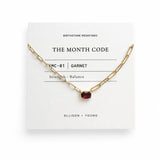 The Month Code Birthstone Necklace Collection
