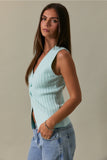 Tamra Twisted V Neck Top