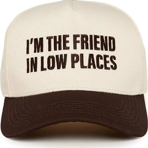 2-Tone Cap - Im the Friend in Low Places - Brown/Beige