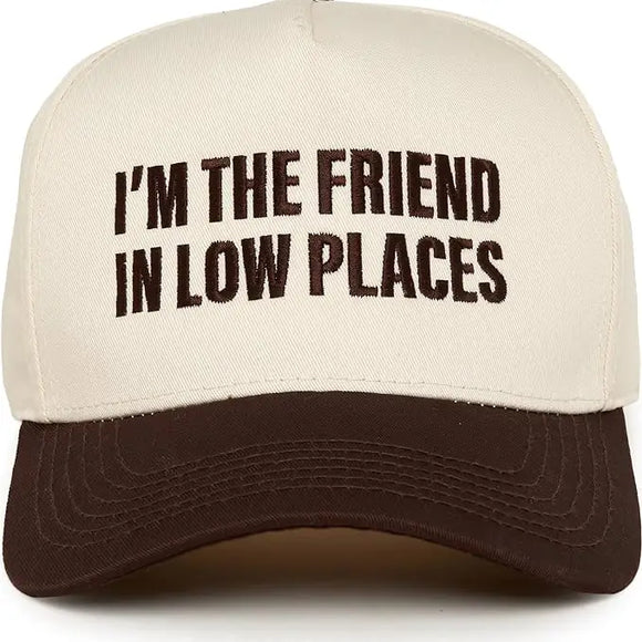 2-Tone Cap - Im the Friend in Low Places - Brown/Beige