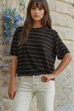 Sam Striped Cotton Linen Top