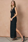 Belin Black Halter Maxi Dress