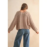Blake Brown Cable Knit Cardigan