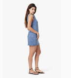 Flirty Belted Denim Mini Dress by Habitual