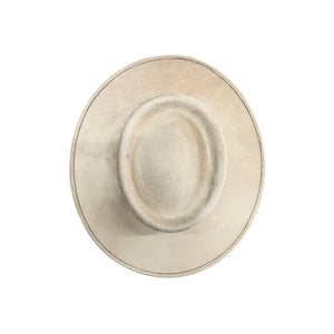 Vegan Suede Crown Top Nude Hat