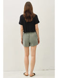 Tessa Dusty Olive Drawstring Shorts