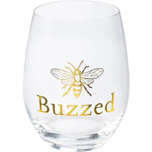 "Buzzed" Wine Glass