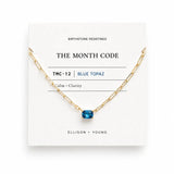 The Month Code Birthstone Necklace Collection