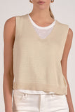 Neutral Skylar Sleeveless Sweater Tee