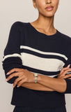 Z Supply Stripe Stand In Sweater Eclipse