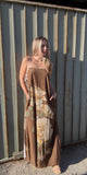 Big Floral Print Maxi Dress