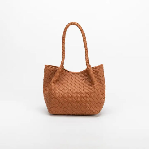 Melie Bianco Anahi Saddle Recycled Vegan Top Handle Bag