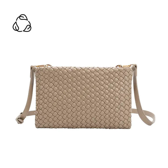 Melie Bianco Daisy Taupe Crossbody Bag