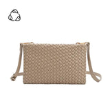 Melie Bianco Daisy Taupe Crossbody Bag