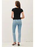 Bella Black Square Neck Tee