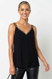 Rhinestone Black Cami