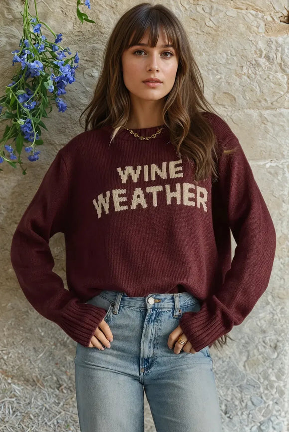Wine Weather Sweater