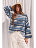 Ocean Blue Striped Sweater