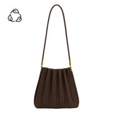 Carrie Chocolate Vegan Suede Shoulder Bag