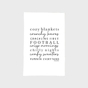 Fall Words Kitchen Towel