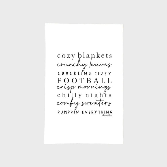 Fall Words Kitchen Towel