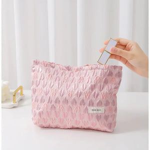 Love Jacquard Cosmetic Bag