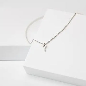 Silver LOVE Mini Key Necklace
