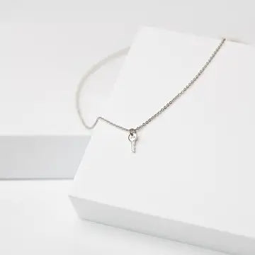 Silver LOVE Mini Key Necklace