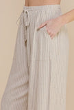 Natural Stripe Linen Pants