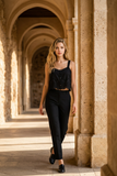 Emery Eyelet Lace Trim Tank