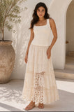 Boho Crochet lined Maxi Skirt