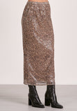 Emily Cheetah Sequin Maxi Skirt