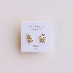 Jax Kelly Sun Ray - White Opal - Earring