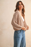 Blake Brown Cable Knit Cardigan