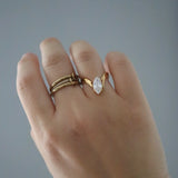 Gold V Marquise Ring
