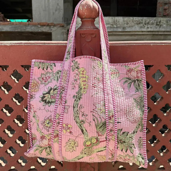 Beautiful Floral Print Tote Bag