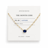 The Month Code Birthstone Necklace Collection