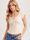 Crochet Lace Knit Top